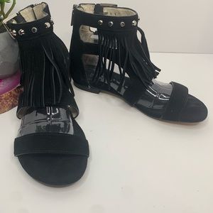 MICHAEL Michael Kors Billy Fringe Sandals 7.5